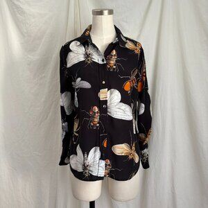 90s Esprit Insect Button Up Shirt M